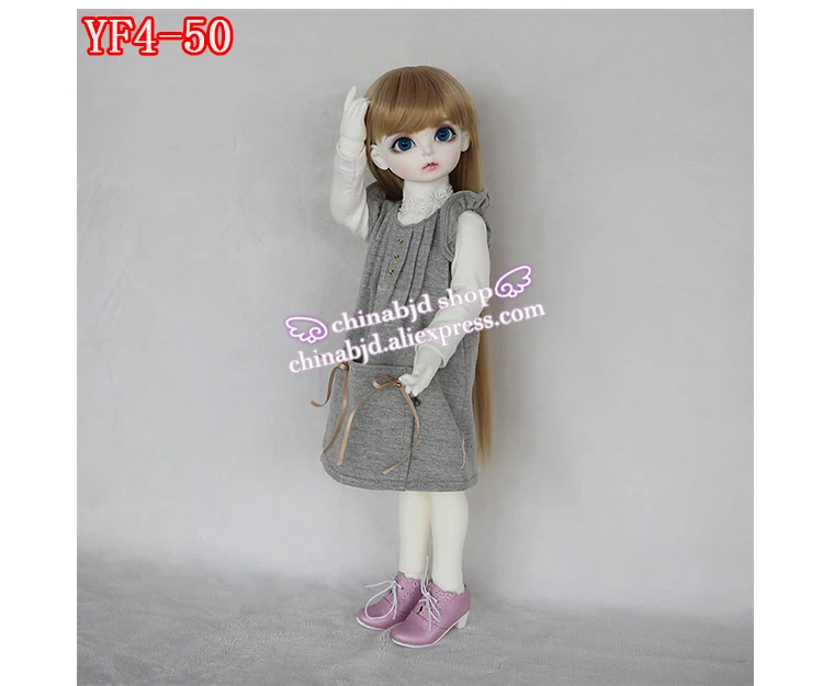 Одежда для кукол BJD SD длинное платье с юбкой девочек 1/4 дюйма белые волосы на талии