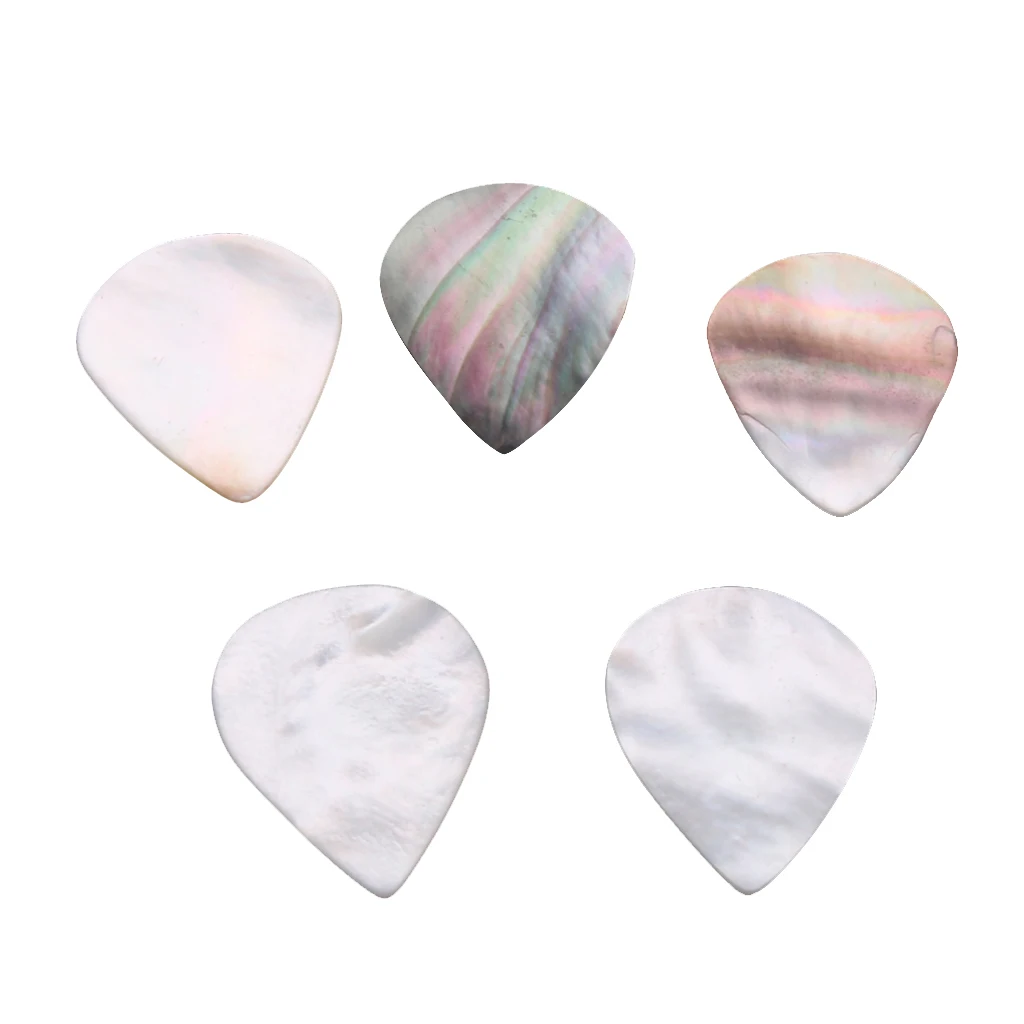 5 Pieces Shell Felt Picks Ukulele Guitar Thickness 1.2mm Guitar Picks Guitar Accessories Guitar Plectrums