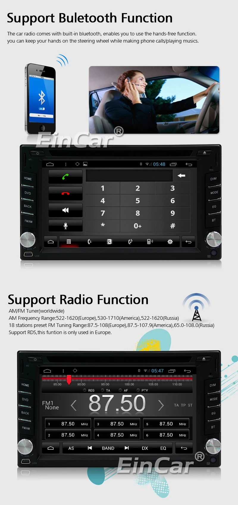 Clearance Android 5.1 6.2" 4-Core USB Logo GPS Car DVD HeadUnit Radio AMP EQ Map Capacitive Video Auto 1080P OBD2 Stereo 2Din 4