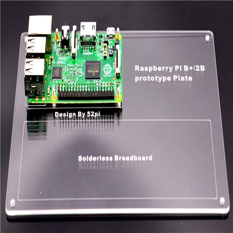 Монтажная плата для макетного эксперимента с прототипом Raspberry Pi B + и 2 Model B|plate|plate