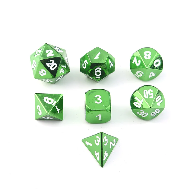 Rpg Dobbelstenen Metalen Dnd многогранные наборы Dados Dungeons And Dragons aluminum Zwart Dices D20 10 12 6 Tafel Games