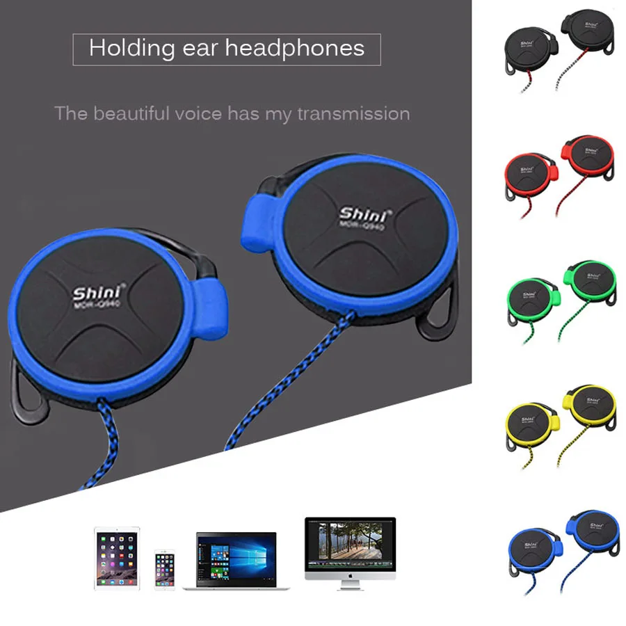 ShiniQ940 наушники 3 5 мм гарнитура EarHook для iPhone мобильный телефон mp3 плеер с микрофоном