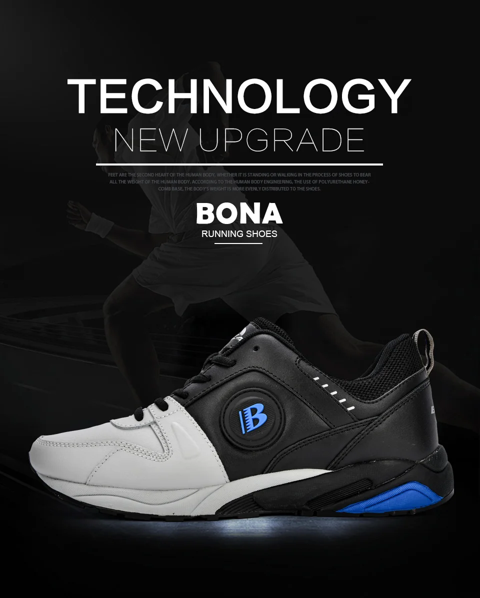 BONA/ популярный стиль; Легкие уличные мужские спортивные кроссовки; дышащие мягкие спортивные кроссовки; удобные кроссовки