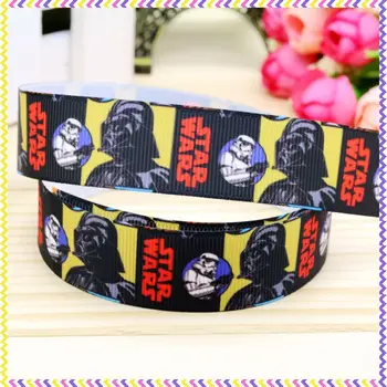 

DHK 7/8'' 5yards star war printed grosgrain ribbon headwear hair bow diy party decoration OEM Wholesale 22mm C984
