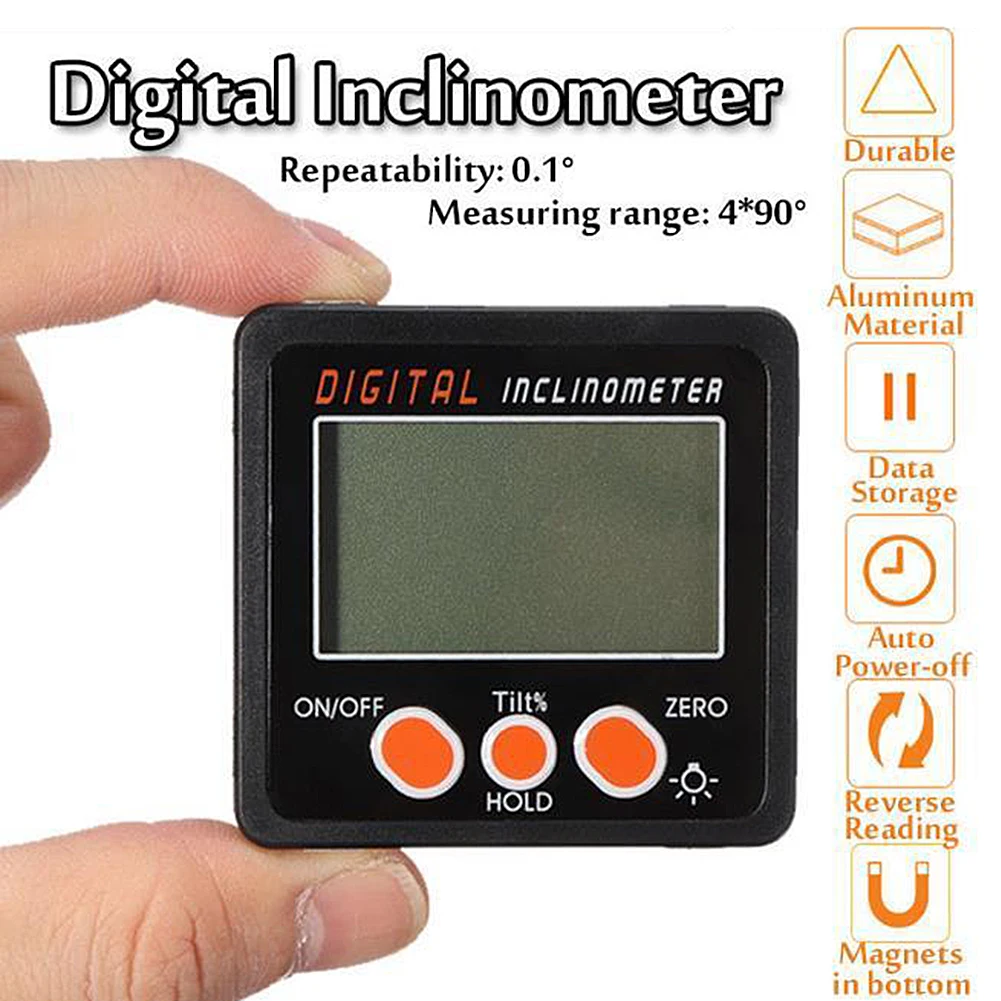 

Magnetic Base Digital Protractor Angle Gauge Finder Inclinometer Bevel Meter F
