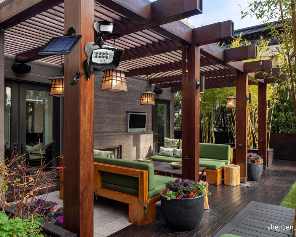 

Solar smart sensor 8 SMD led outdoor waterproof split wall lamp solar yard lawn spotlights