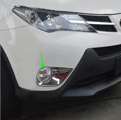 Chrome Front foglight rear Fog Light cover trim For TOYOTA RAV4 2013-2015