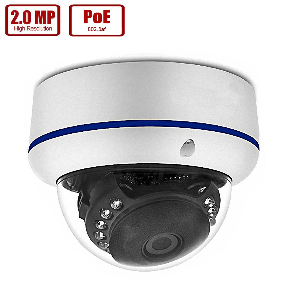 

Full HD 1920*1080 POE 2.0 MP 1080P Dome security Surveillance CCTV IP Camera mini IR ONVIF 2.0 network indoor Cam P2P POE camera