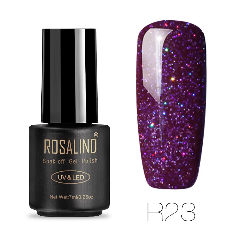 Гель-лак ROSALIND, Ультрафиолетовый Гибридный гвоздь, искусство маникюра, наращивание ногтей, 7 мл, Полупостоянный Праймер, гель для ногтей - Цвет: R23