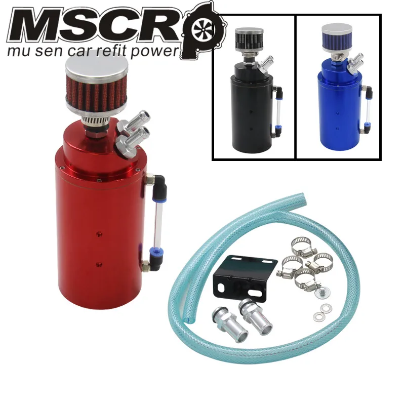 

New type 10mm Racing Blue Oil Catch Tank Racing Oil Can Catch Tank Can With Mini Air Filter and Inner Wire Mesh