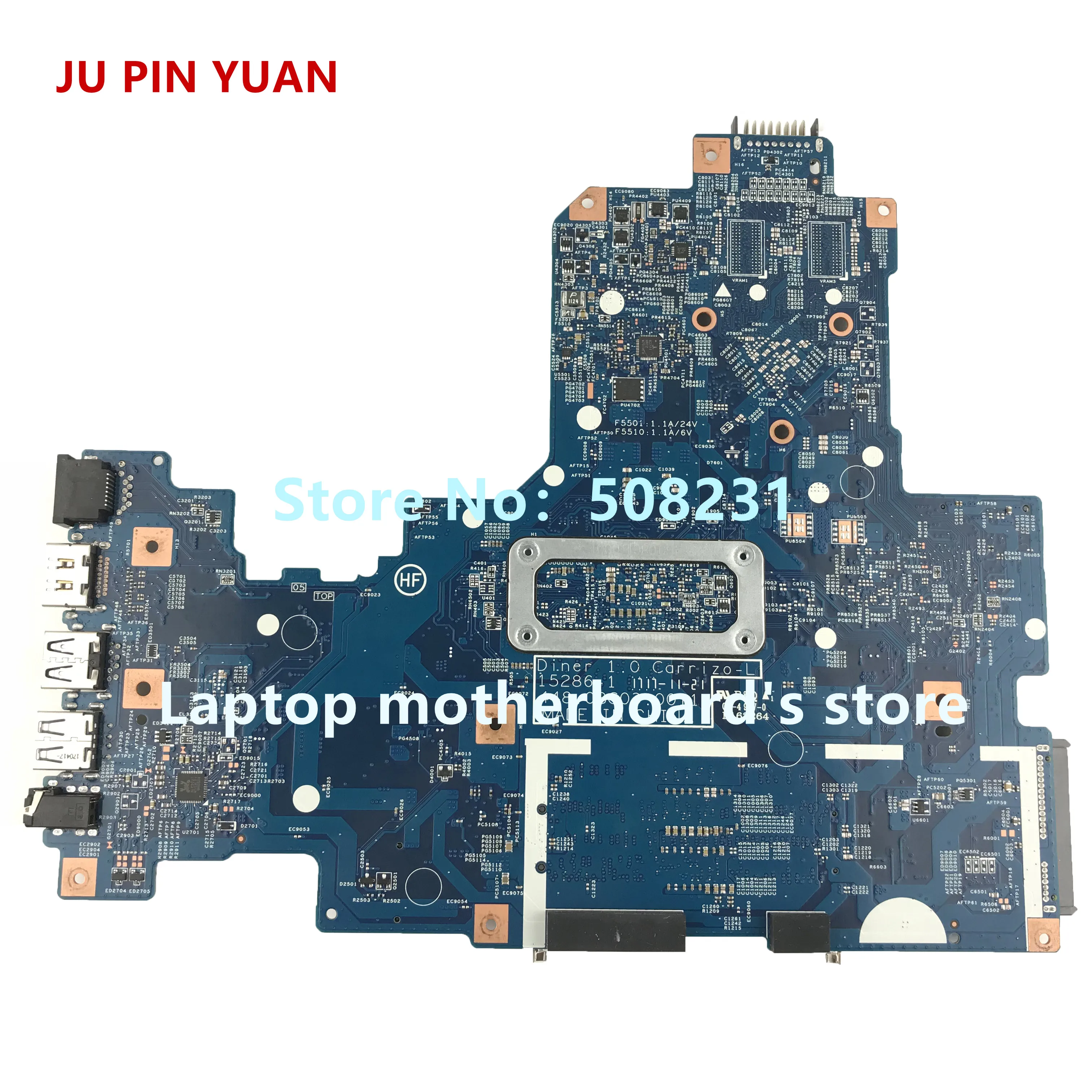 Ju pin yuan 856765-601 856765-001 аккумулятор большой емкости 448.08G03.0011 материнская плата для hp ноутбук 17-Y 17Z-Y 17-Y088CL материнская плата портативного компьютера с A8-7410