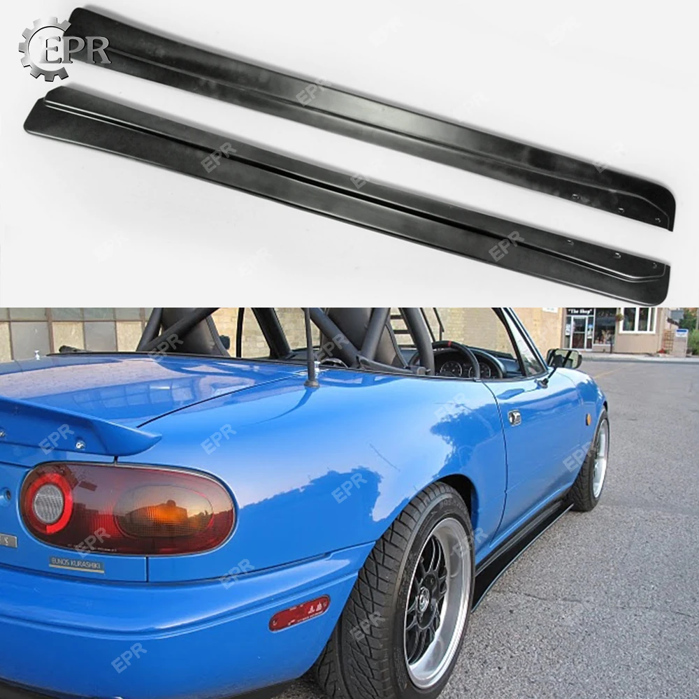 

For Mazda MX5 NA Roadster FD Style Carbon Side Skirt Extension Tuning Part Trim For MX5 NA Carbon Fiber Side Skirt Extension