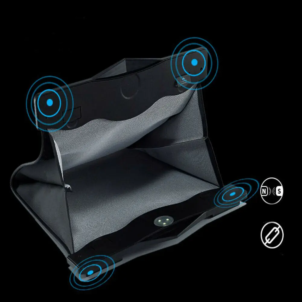 Multi-function LED Light Car Chair Back Hanging Folding Storage Bag Garbage Bags