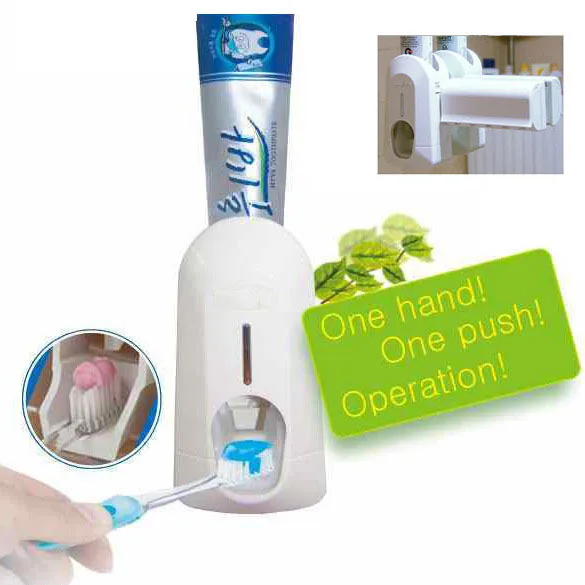 60 pcs Fashion Hot Automatic Toothpaste Dispenser and Brush Holder