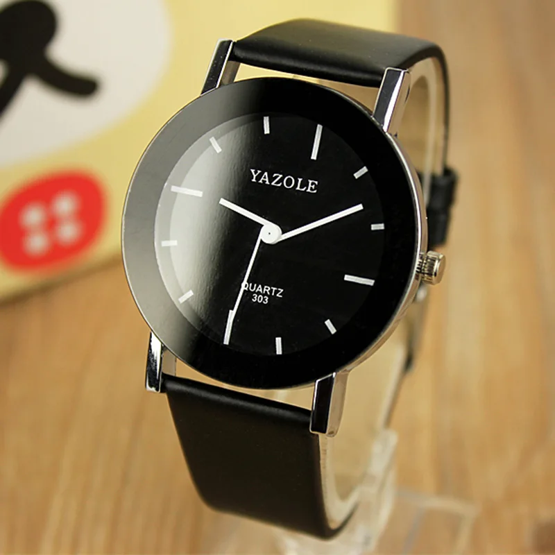 

YAZOLE Top Brand Wrist Watch Women Men Watches Fashion Creative Women's Watches Leather Strap Ladies Watch Men Clock reloj mujer