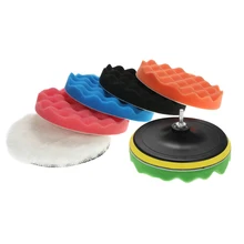 7/11pcs Car Polishing Waxing Buffing Pad Sponge Plate Kit for Automobile Polisher Buffer Waxer Sander with M14 Shank