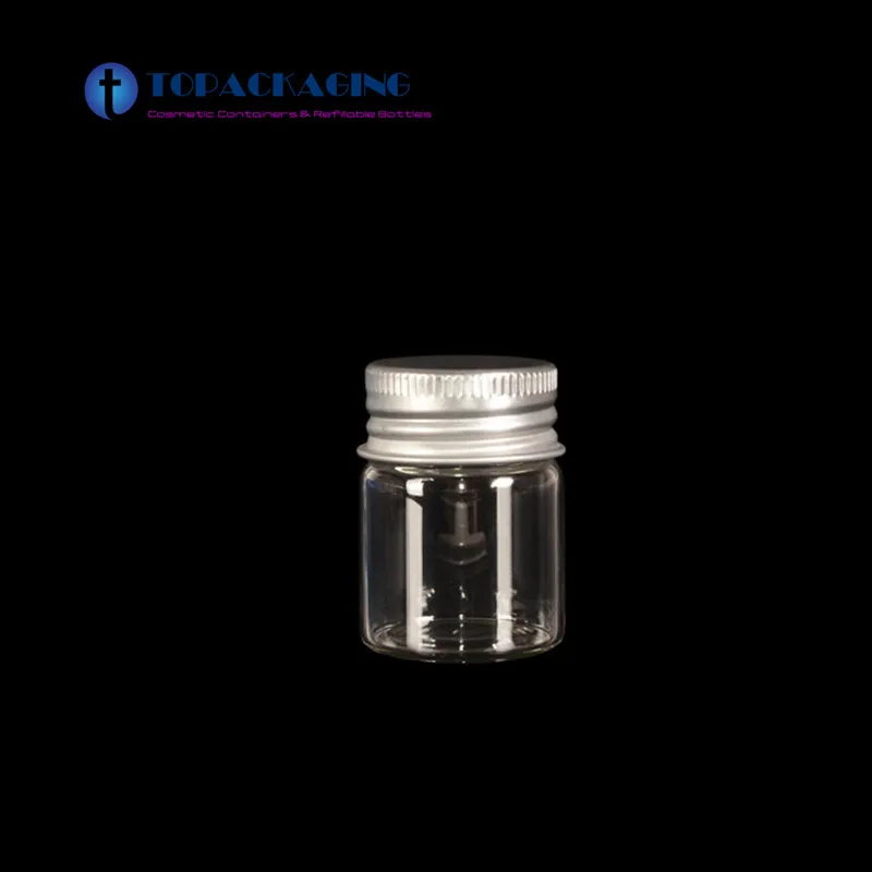 100PCS*15ML Glass Wishing Bottle Empty Liquid Cosmetic Container Clear Aluminum Screw Cap Sample Perfume Refillable Vial 30*40mm honeyfly g4 halogen lamp 12v 10 20w quartz glass bulb lighting beads clear crystal warm white for indoor commercial