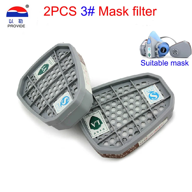 PROVIDE 2PCS 3# gas mask filter Activated carbon formula filter Cartridges against formaldehyde Spray paint Gas mask filter PROVIDE 2PCS 3# gas mask filter Activated carbon formula filter Cartridges against formaldehyde Spray paint Gas mask filter