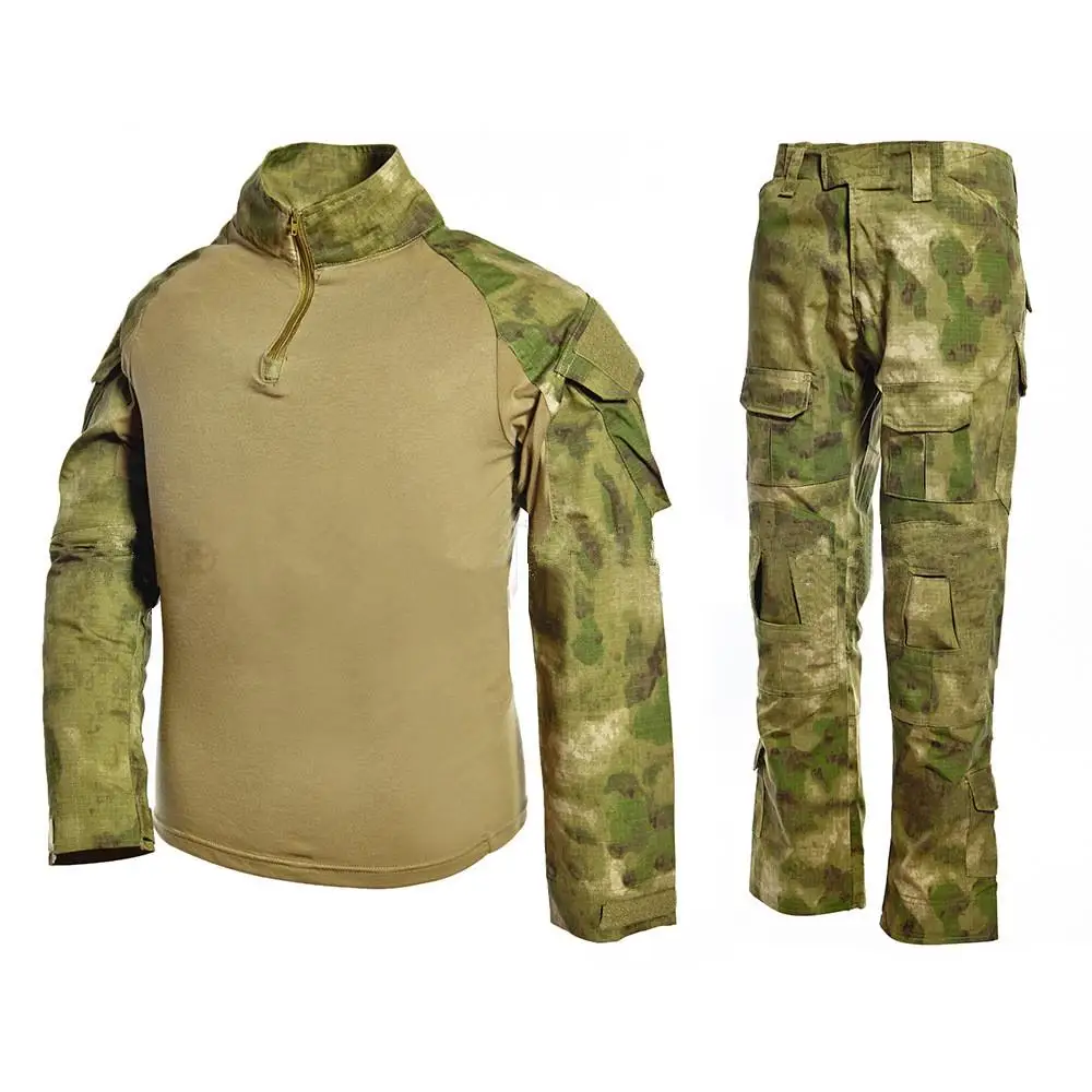 Военные камуфляжные тактические костюмы Frogman, тактическая одежда для морпехов, униформа для мужчин и женщин с защитным снаряжением BF049 - Цвет: ATAC FG