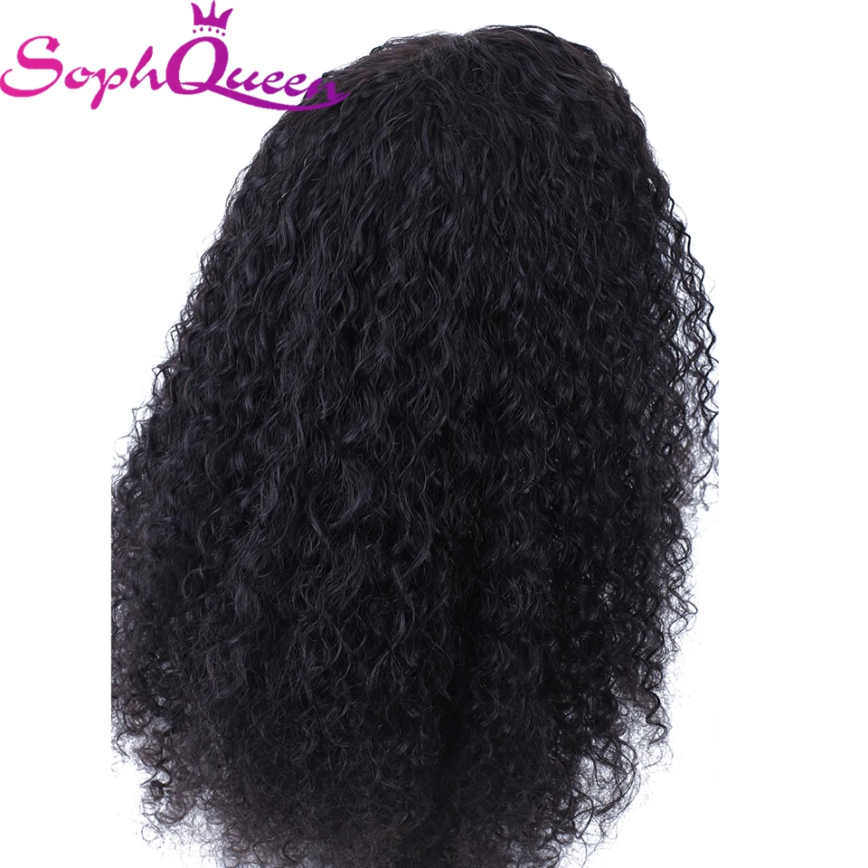 Soph queen парики из натуральных волос на кружеве для черных женщин бразильские кудрявые волосы remy полный парик из натуральных волос с волосами