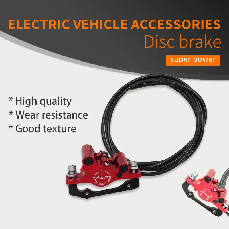 Sale Zoom Mtb Line Pulling Hydraulic Disc Brake Electric Scooter Front And Rear Mountain Bike Ebike Road Oil Disc Brake Aluminum Disc 1