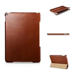 ICarer, Винтажный чехол для ipad Mini 5 Folio Ultra Slim Fit Кожаный Smart Cover принципиально в виде ракушки 2019