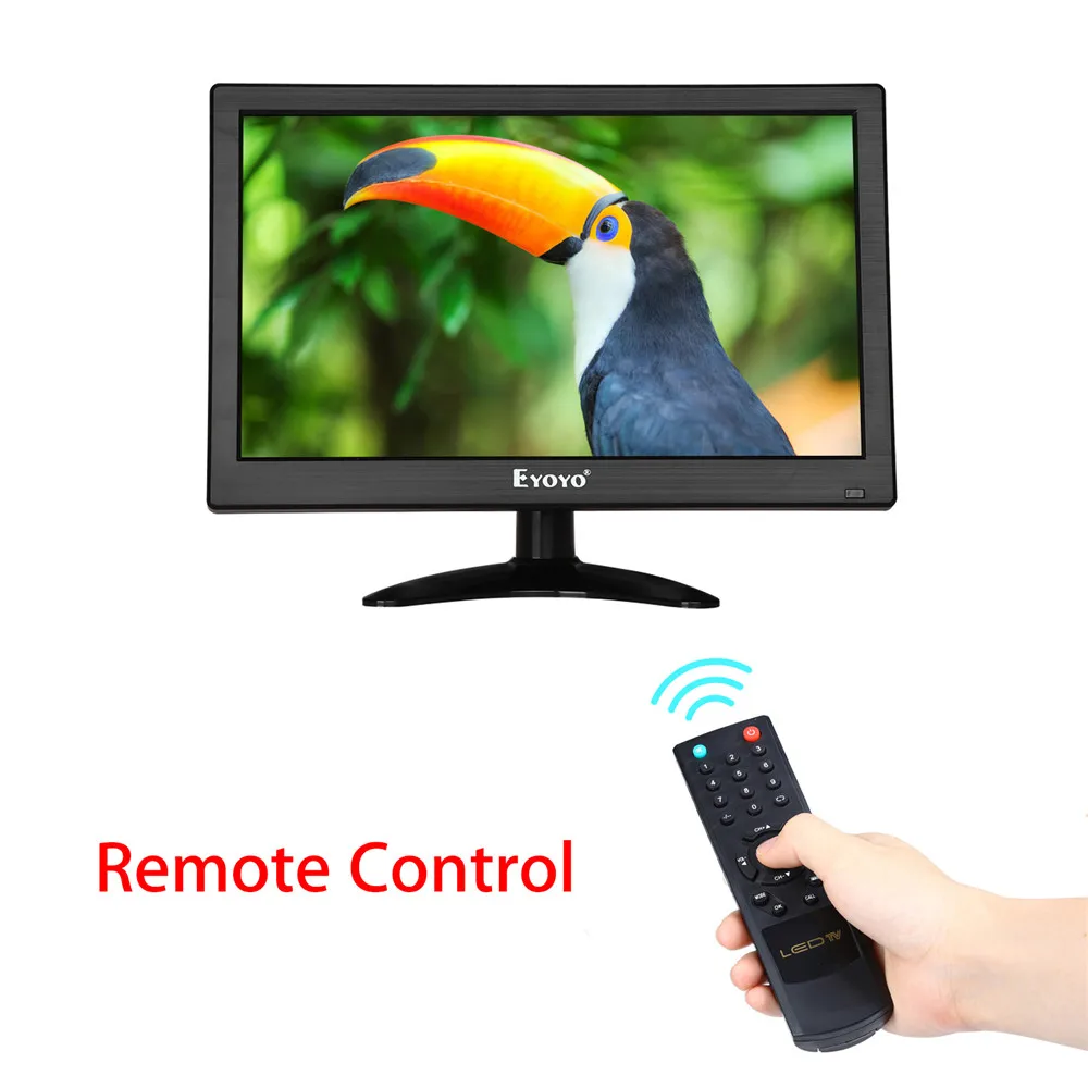 

Eyoyo 12 inch HD 1920x1080 IPS Monitor Screen Input Audio Display with BNC Cable for PC Camera DVD Security CCTV With Remote