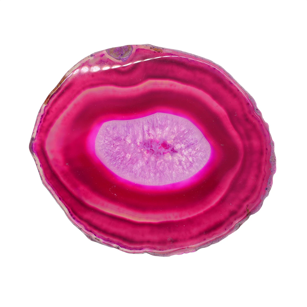 2 Pieces Natural Originally 80-100mm Agate Quartz Crystal Slices Coaster Home Gemstone Ornament Cup Mat DIY Crafts Group