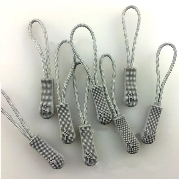 Wholesale Free shipping 60pcs 7cm slip resistant grey silicon zipper