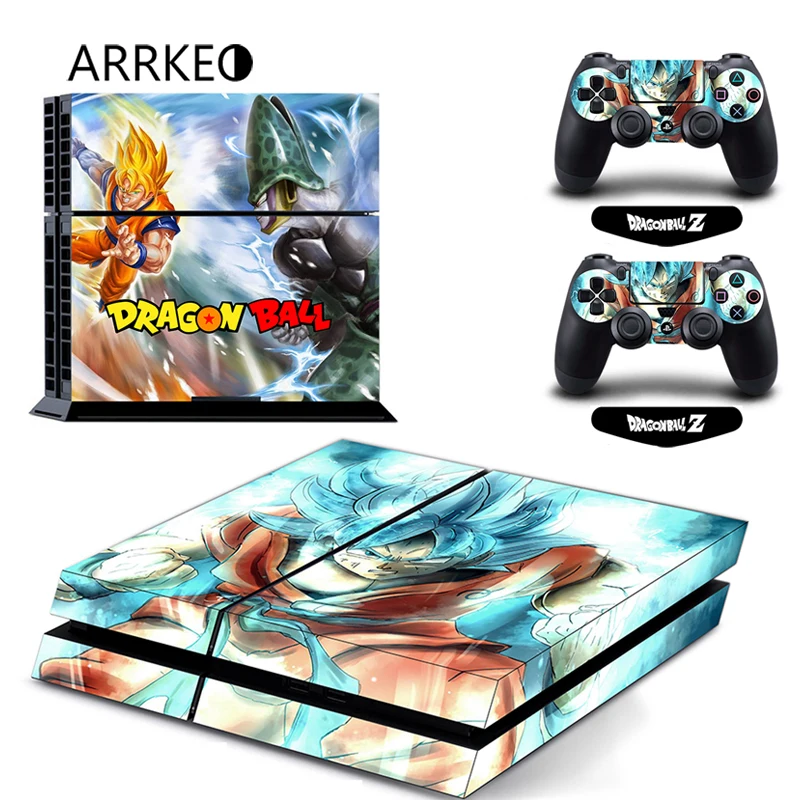 Виниловый чехол ARRKEO Dragon Ball Super Saiyan наклейка для PS4 Sony PlayStation 4 консоль и 2