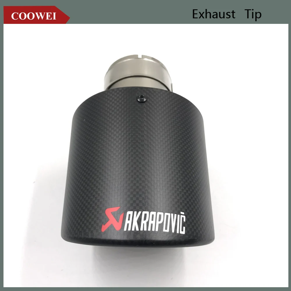 

Inlet (63mm) Outlet (114mm)Akrapovic Universla Carbon Exhaust Tip/Muffler pipe/exhaust Pipe For BMW BENZ AUDI VW Car Accessories