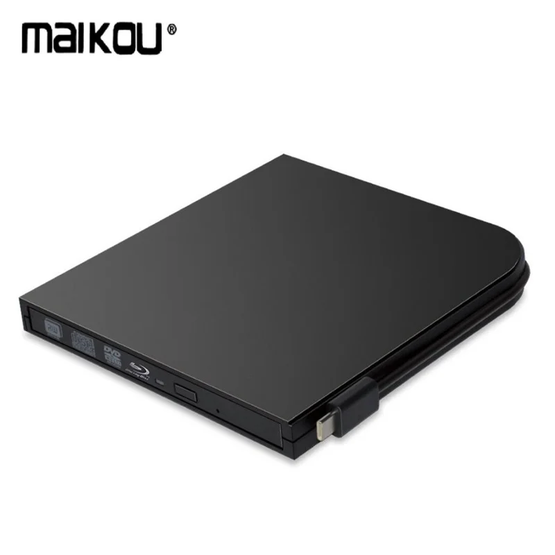 Maikou 12,7 мм type-C USB 2,0 DVD привод Внешние оптические приводы Корпус SATA к USB Внешний чехол для ноутбука без