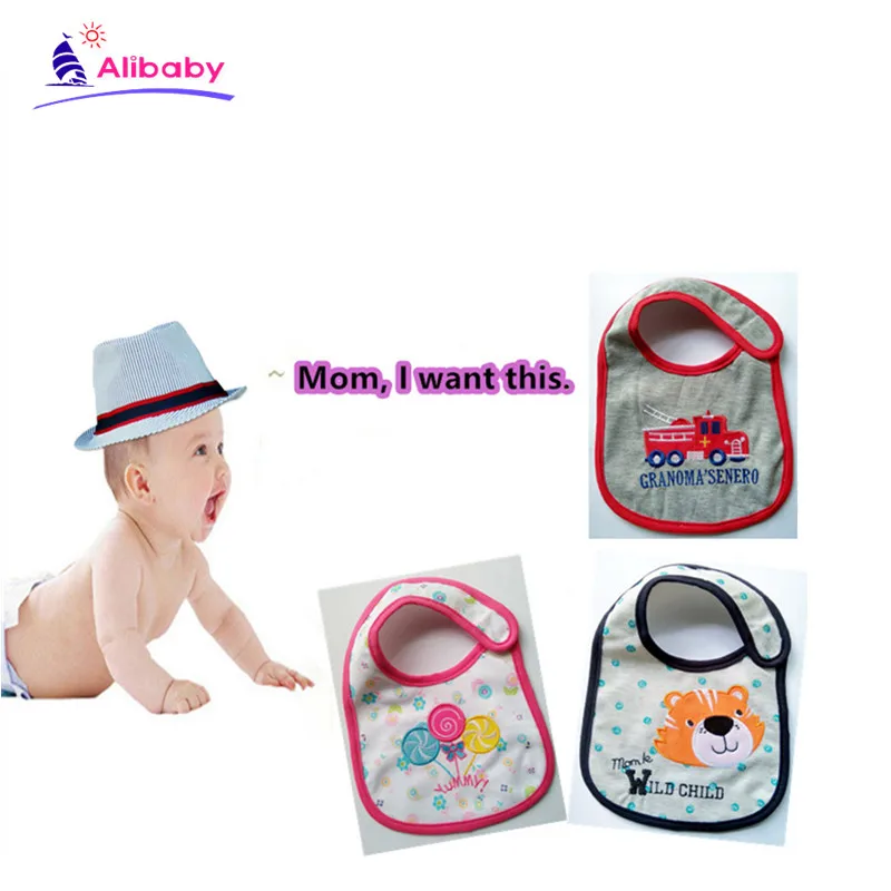 

0-3y Baby Girl Boy Feeding Bibs Waterproof Apron Cartoon Towel Kids Toddler Dinner baberos Bandanas Burp Cloths