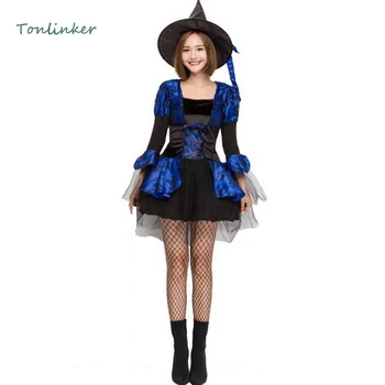 

Halloween Tutu Skirt Witch Cute Princess Costume Cosplay Short Dress+Hat Witch Adult Women Carnival Cosplay Fancy Dress