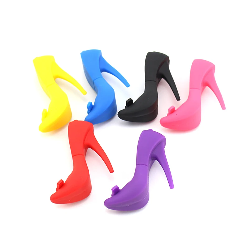 

High Heels 32GB USB Flash Drive 64GB 16GB 8GB Pen Drive Flash MemoryCard USB 2.0 Stick Red/Yellow/Black/Purple