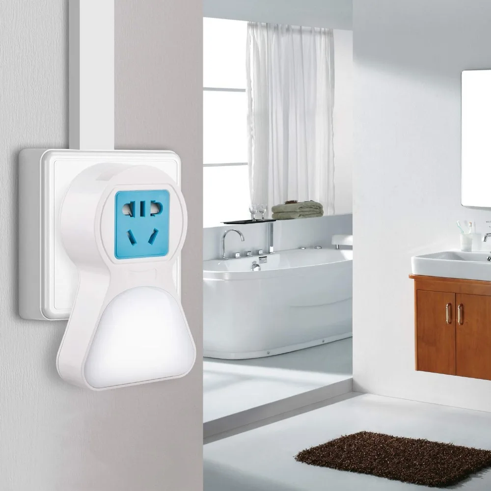 

2019 New Intelligent Socket Nightlight White Warm Light Switchable Mini USB Charged LED Induction Lamp EU/US Plug AC 85~265 lamp
