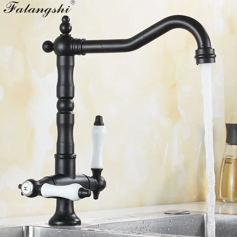  Kitchen Sink Mixer Faucets Multi Color Hot And Cold Deck Mounted 360 Degree Rotation Dual Handle Ki - 33031778339