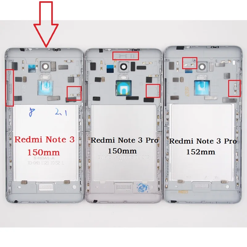BaanSam держатель ЖКД передняя рамка батарея задняя крышка для Xiaomi Redmi Note 3 150 мм Корпус чехол с кнопками громкости питания