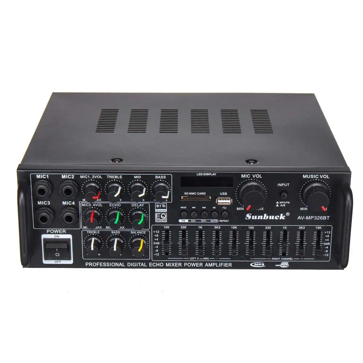 2000W 110 V/220 V 2 canales bluetooth inicio estéreo amplificador de Audio USB SD amplificadores remotos subwoofer amplificador - 2