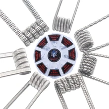 48Pcs/Set Pre Built Coils RTA RDA Flat Twisted Fused Clapton Quad Hive Alien