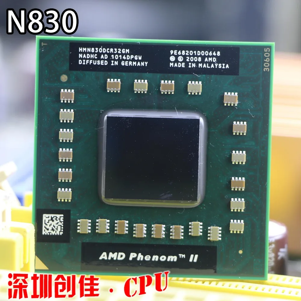 Процессор AMD phenom N830 cpu HMN830DCR32GM Socket S1(S1g4) 2,1G для ноутбуков, трехъядерный процессор