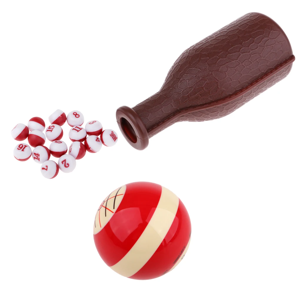 

Perfeclan Standard Resin Pool Cue Practice Ball and Shaker Bottle Tally Balls Peas for Billiard Fun Playing Club Equipment