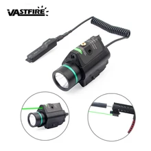 Пистолет светильник 200lm фонарик для оружия тактический прицел красный/зеленый лазер Пикатинни винтовка охотничья оптика комбо компактный рейку