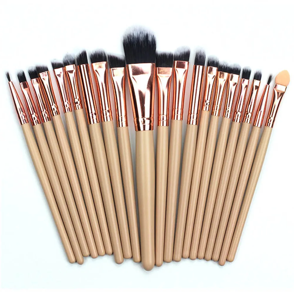 

20 Pcs Pro Makeup Set Powder Foundation Eyeshadow Eyeliner Lip Cosmetic Brushe brochas de maquillaje de alta calidad zsmw