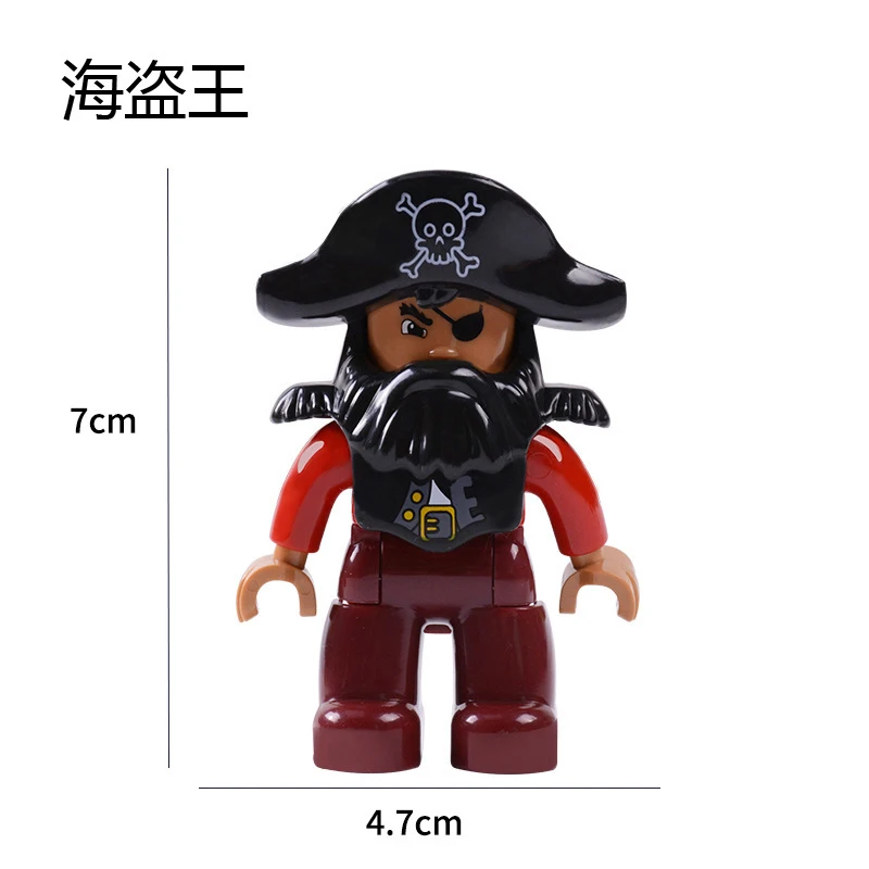 Big Size Action Figures City Princess Pirate Policemen Family Series Building Blocks Compatible Brand Duploes Education Toys