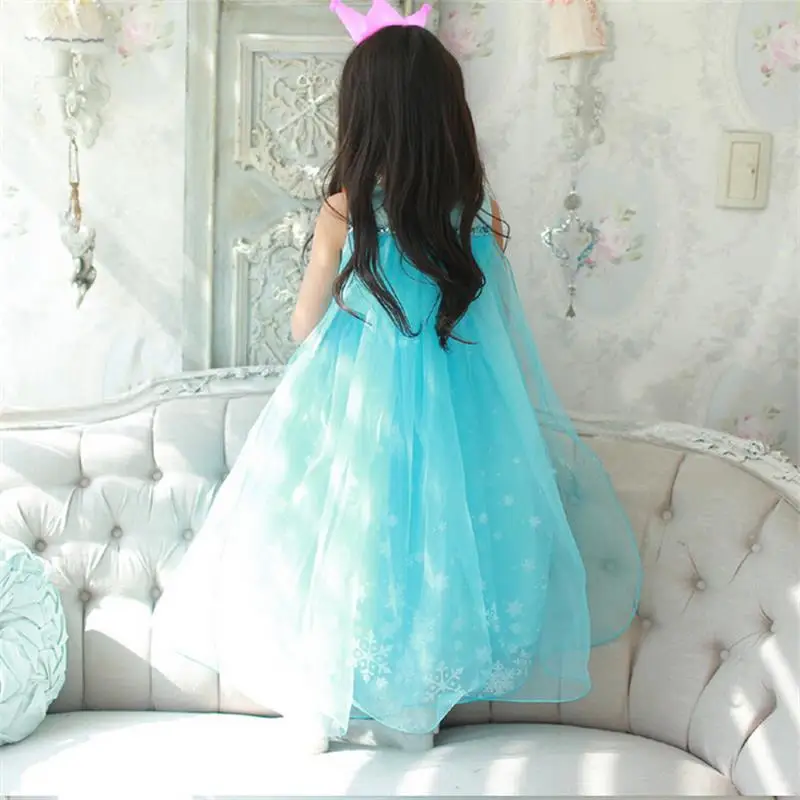 Платье принцессы для девочек; платье принцессы Эльзы для костюмированной вечеринки; Детские вечерние костюмы на Хэллоуин; костюм принцессы для костюмированного представления; рождественские платья для девочек