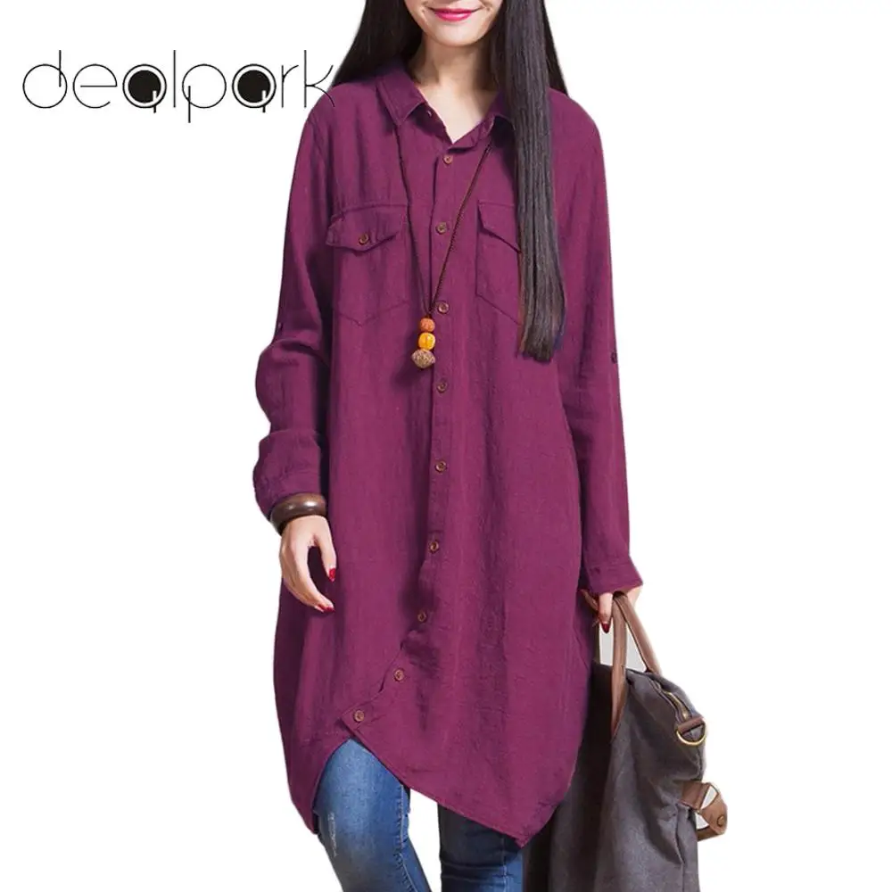 3XL 4XL 5XL Plus Size Womens Tops and Blouses Irregular Hem Buttons Loose Casual Shirts Vintage Long Tops female tunic Oversized