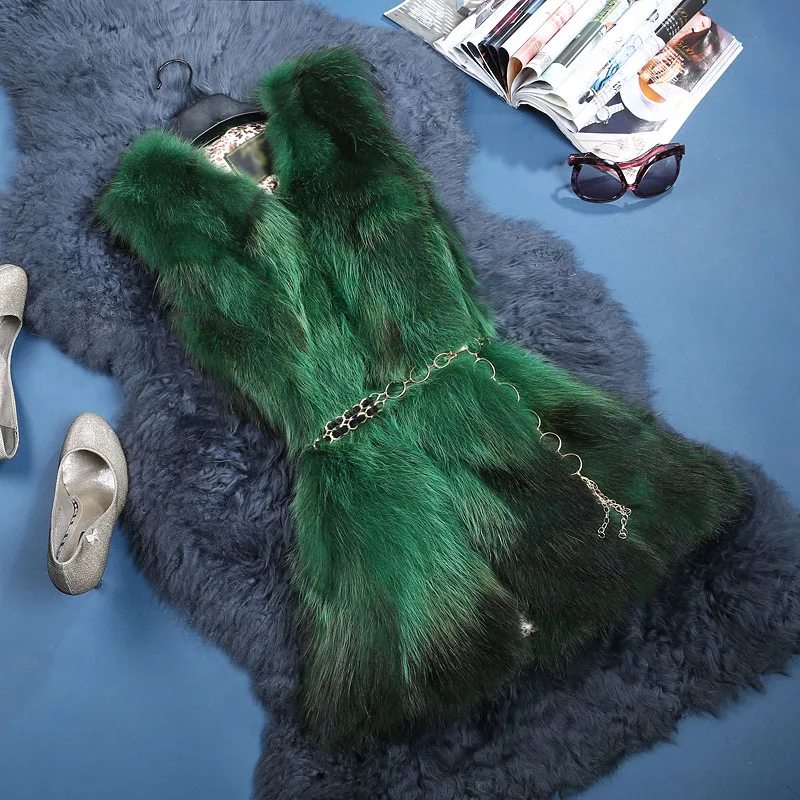 Женский жилет из натурального меха енота на осень и зиму|real raccoon fur vest|raccoon vestouterwear