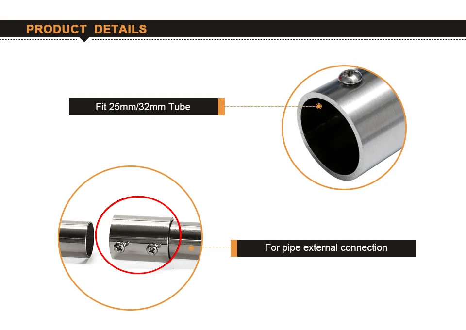 Нержавеющая соединение стальной трубы Fit 25 мм/32 мм трубки трубы фурнитура для соединителя мебель одежда полка для обуви трубки соединения