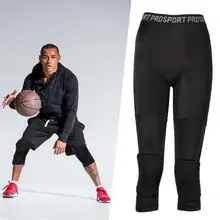 Краш брюки колготки наколенники спортивные соты семь брюки пот брюки с наколенниками для мужчин Баскетбол Фитнес Спортивная одежда